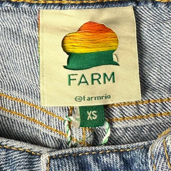 Farm Rio Women’s Embroidered Denim Shorts – Size Small - Picture 6 of 10
